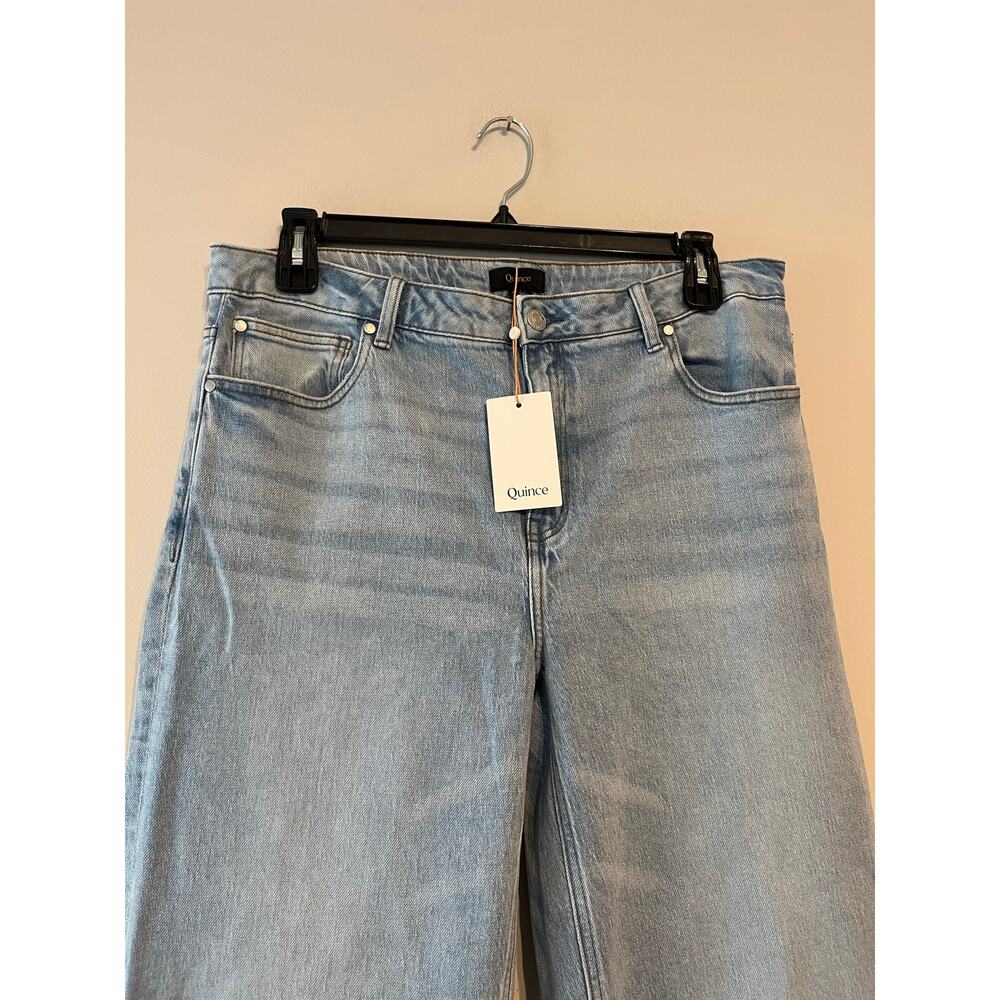 Quince Bella Stretch Relaxed Straight Jeans in Cool Blue Size 33 - Picture 6 of 12